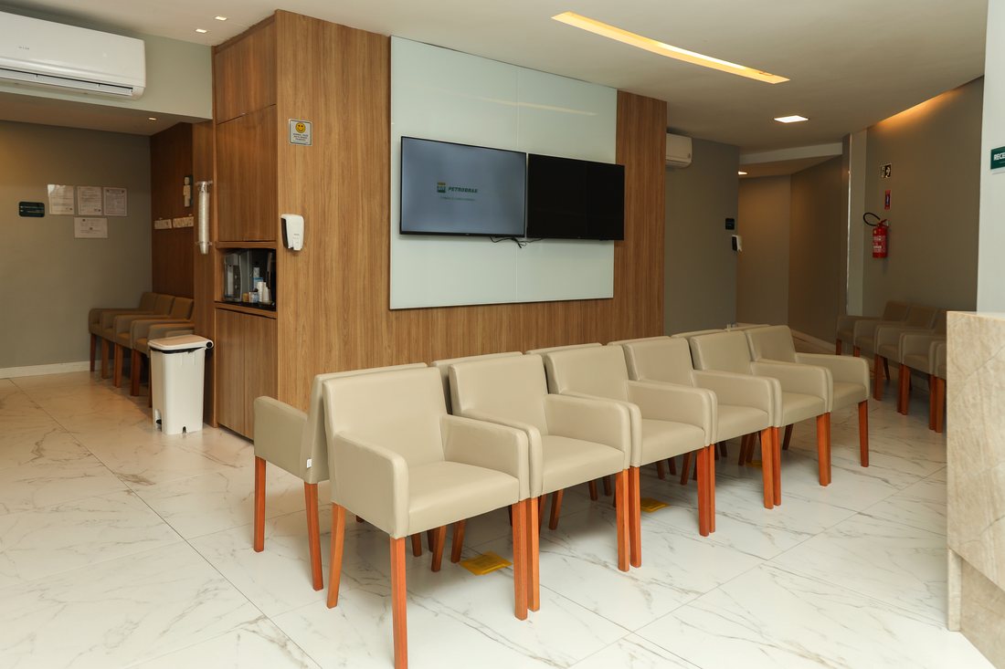 Sala de espera da clínica